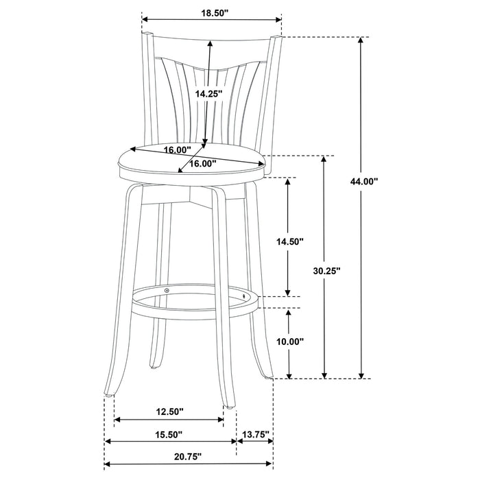 Lambert Wood Pub Height Swivel Bar Chair Dark Cherry - Walo Furniture