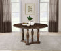 Landon 60 - inch Round Wood Pedestal Dining Table Rich Brown - Walo Furniture