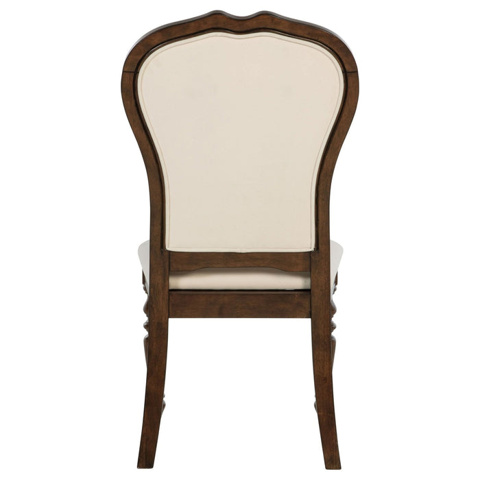 Landon Upholstered Dining Side Chair Rich Brown (Set of 2) - Walo Furniture