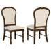 Landon Upholstered Dining Side Chair Rich Brown (Set of 2) - Walo Furniture