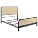 Lanewood Open Cane Webbing Metal Eastern King Bed Black - Walo Furniture