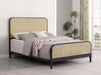 Lanewood Open Cane Webbing Metal Eastern King Bed Black - Walo Furniture