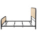 Lanewood Open Cane Webbing Metal Queen Bed Black - Walo Furniture