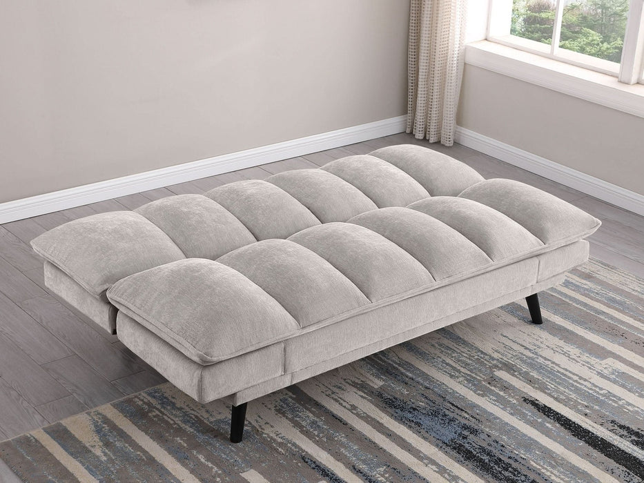 Laredo Upholstered Tufted Convertible Sofa Bed Light Grey - Walo Furniture