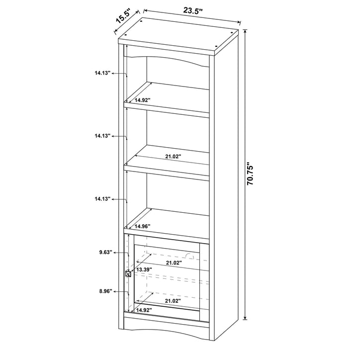 Laughlin 3 - piece Entertainment Center TV Stand Dark Pine - Walo Furniture