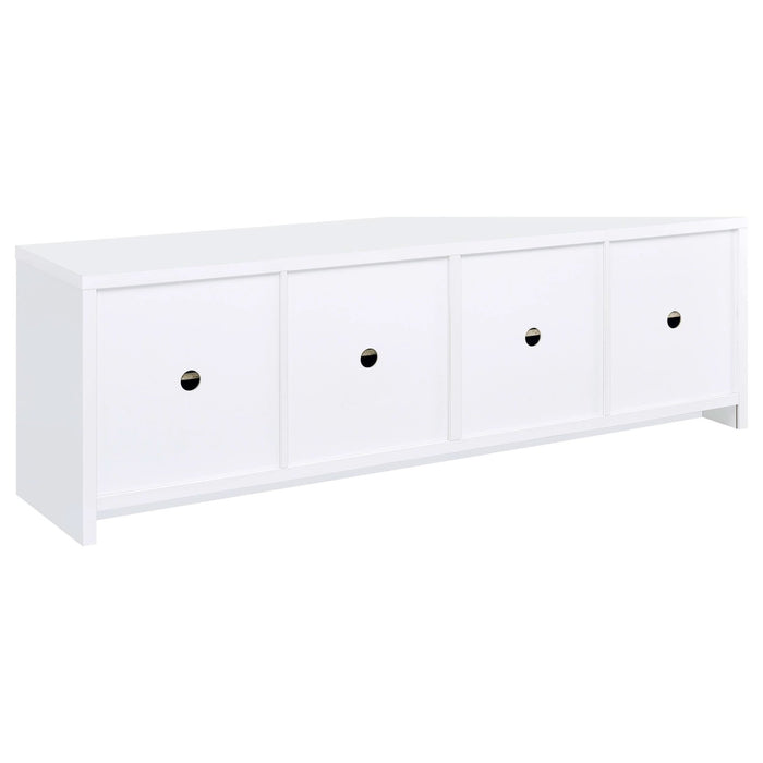 Laughlin 3 - piece Entertainment Center TV Stand White - Walo Furniture