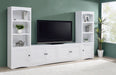 Laughlin 3 - piece Entertainment Center TV Stand White - Walo Furniture