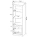 Laughlin 3 - shelf Engineered Wood Media Tower Dark Pine - Walo Furniture