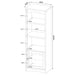 Laughlin 3 - shelf Engineered Wood Media Tower White - Walo Furniture