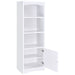 Laughlin 3 - shelf Engineered Wood Media Tower White - Walo Furniture