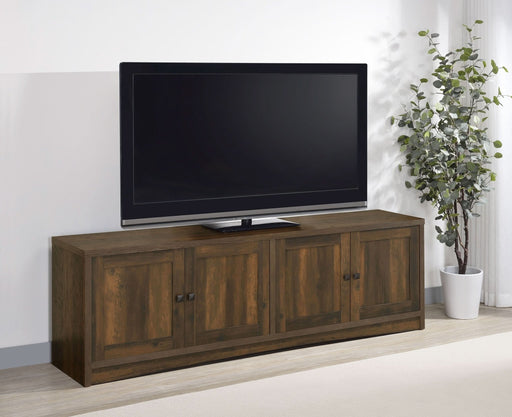 Laughlin 4 - door Engineered Wood 78 - inch TV Stand Dark Pine - Walo Furniture