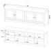 Laughlin 4 - door Engineered Wood 78 - inch TV Stand White - Walo Furniture