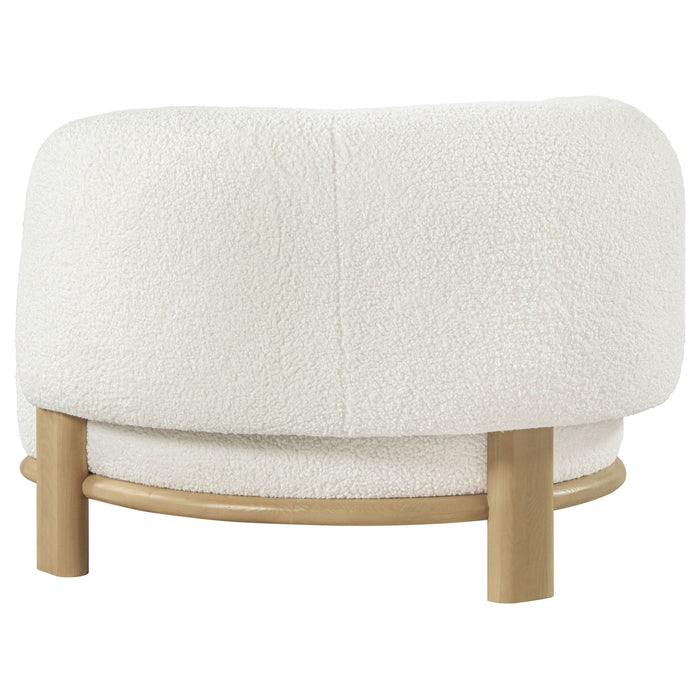 Lawler Upholstered Barrel Back Accent Chair Ivory - Walo Furniture