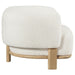 Lawler Upholstered Barrel Back Accent Chair Ivory - Walo Furniture