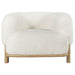 Lawler Upholstered Barrel Back Accent Chair Ivory - Walo Furniture