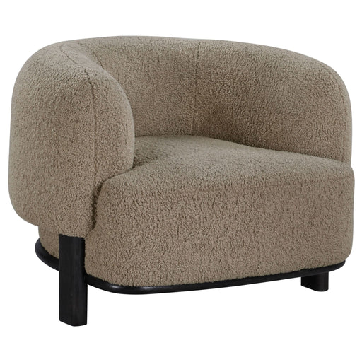 Lawler Upholstered Barrel Back Accent Chair Mushroom - Walo Furniture