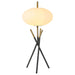 Layton White Orb Shade Tripod Table Lamp Black - Walo Furniture