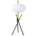 Layton White Orb Shade Tripod Table Lamp Black - Walo Furniture