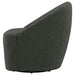 Leon Upholstered Barrel Accent Swivel Chair Hunter Green - Walo Furniture