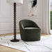 Leon Upholstered Barrel Accent Swivel Chair Hunter Green - Walo Furniture