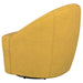 Leon Upholstered Barrel Accent Swivel Chair Mustard Yellow - Walo Furniture