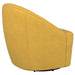 Leon Upholstered Barrel Accent Swivel Chair Mustard Yellow - Walo Furniture