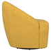 Leon Upholstered Barrel Accent Swivel Chair Mustard Yellow - Walo Furniture