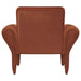 Liana Upholstered Roll Arm Accent Armchair Rust Orange - Walo Furniture