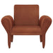 Liana Upholstered Roll Arm Accent Armchair Rust Orange - Walo Furniture