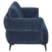 Lively 3 - piece Chenille Upholstered Sofa Set Blue - Walo Furniture