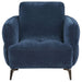 Lively Chenille Upholstered Modern Track Arm Chair Blue - Walo Furniture