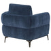 Lively Chenille Upholstered Modern Track Arm Chair Blue - Walo Furniture