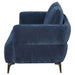 Lively Chenille Upholstered Modern Track Arm Loveseat Blue - Walo Furniture