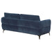 Lively Chenille Upholstered Modern Track Arm Sofa Blue - Walo Furniture