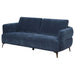 Lively Chenille Upholstered Modern Track Arm Sofa Blue - Walo Furniture