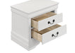 Louis Philippe 2 - drawer Nightstand Bedside Table White - Walo Furniture