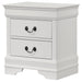 Louis Philippe 2 - drawer Nightstand Bedside Table White - Walo Furniture