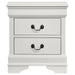 Louis Philippe 2 - drawer Nightstand Bedside Table White - Walo Furniture