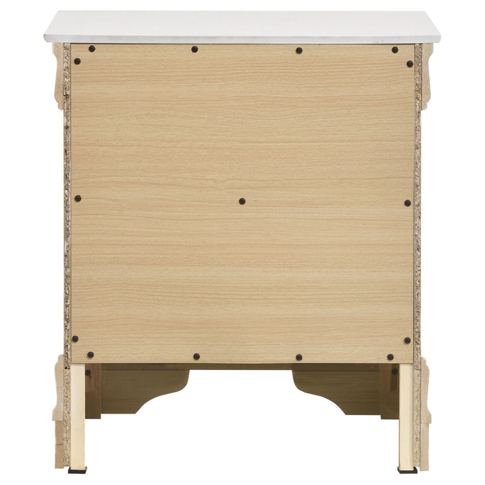 Louis Philippe 2 - drawer Nightstand Bedside Table White - Walo Furniture