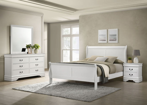 Louis Philippe 4 - piece Eastern King Bedroom Set White - Walo Furniture