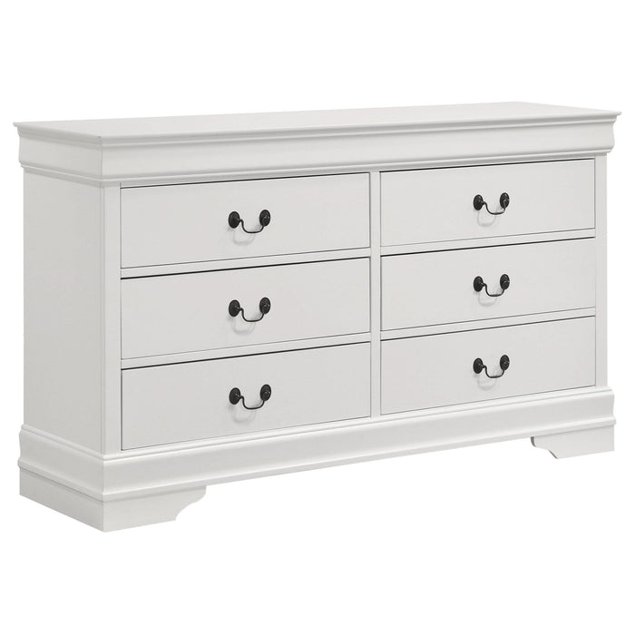 Louis Philippe 4 - piece Queen Bedroom Set White - Walo Furniture