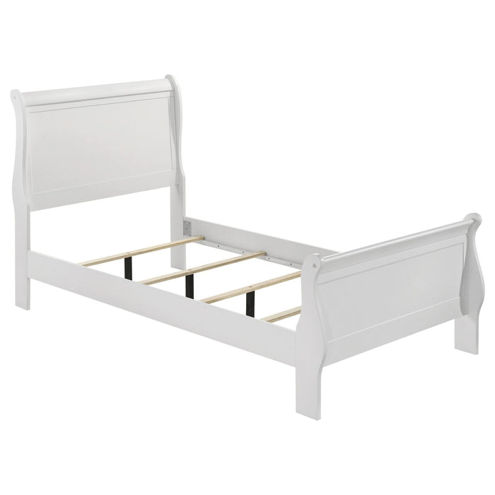 Louis Philippe 4 - piece Twin Bedroom Set White - Walo Furniture