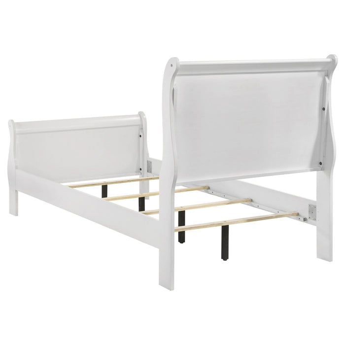 Louis Philippe 4 - piece Twin Bedroom Set White - Walo Furniture