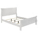 Louis Philippe 47 - inch Eastern King Sleigh Panel Bed White - Walo Furniture