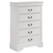 Louis Philippe 5 - drawer Bedroom Chest White - Walo Furniture