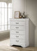 Louis Philippe 5 - drawer Bedroom Chest White - Walo Furniture