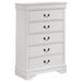 Louis Philippe 5 - piece Eastern King Bedroom Set White - Walo Furniture