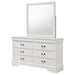 Louis Philippe 6 - drawer Dresser and Mirror White - Walo Furniture