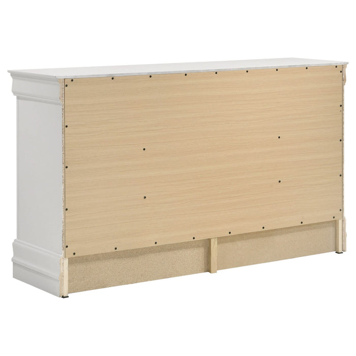 Louis Philippe 6 - drawer Dresser White - Walo Furniture