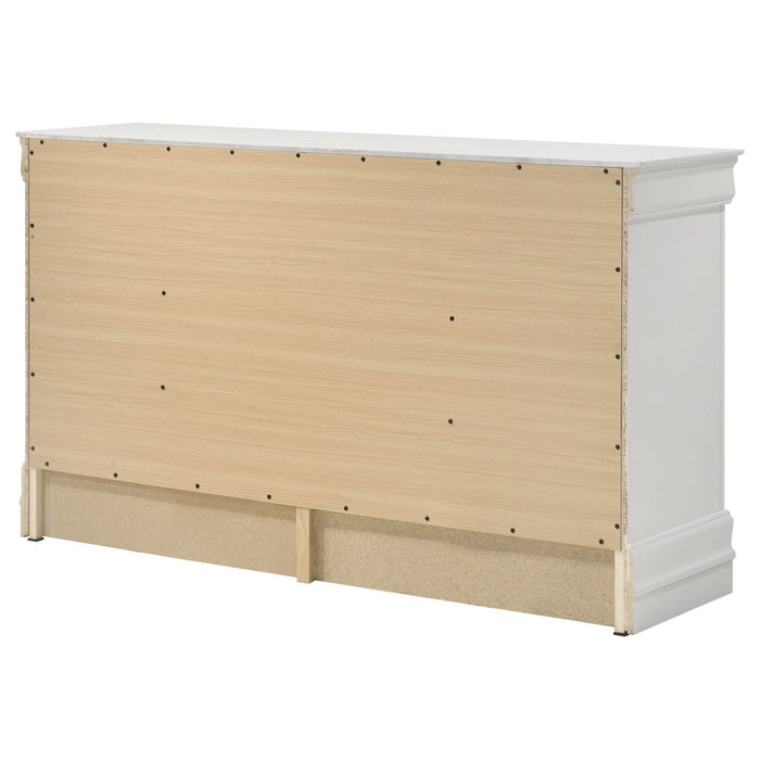 Louis Philippe 6 - drawer Dresser White - Walo Furniture